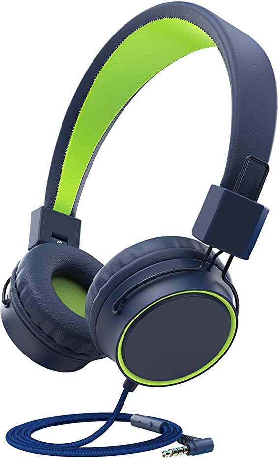 ChenFec Kids Headphones, Headphones for Kids Children Girls Boys w/85dB Volume Limited,Foldable Adjustable On Ear Headphones with 3.5mm Jack Microphone for Mp3/4 iPad Tablet Computer School