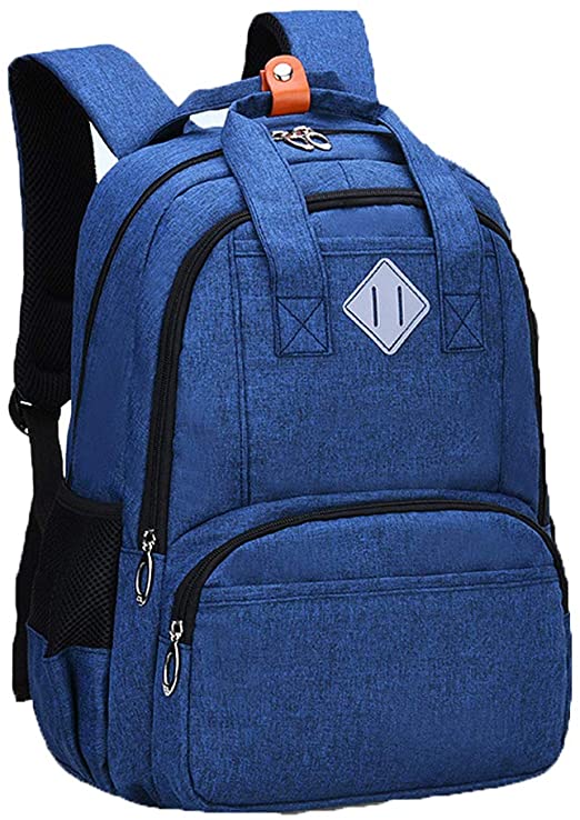 Elementary kids backpack Bookbags Book Bag school bags Personalized lightweight Navy blue Backpacks for Boys young people Primary school
