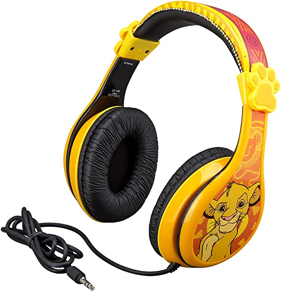 Kids Headphones for Kids Lion King Adjustable Stereo Tangle-Free 3.5mm Jack Wired Cord Over Ear Headset for Children Parental Volume Control Kid Friendly Safe Perfect for School Home Travel