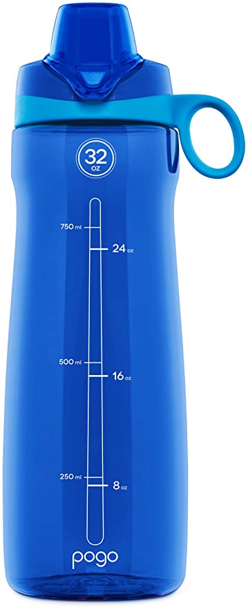 Pogo BPA-Free Plastic Water Bottle with Chug Lid, 32 oz.